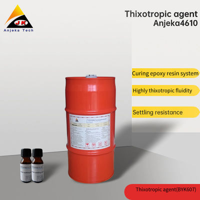 Résistance à la sédimentation par durcissement liquide de l'agent thixotrope jaune pâle